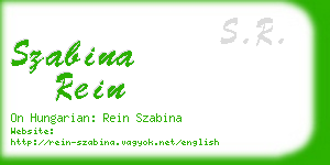 szabina rein business card